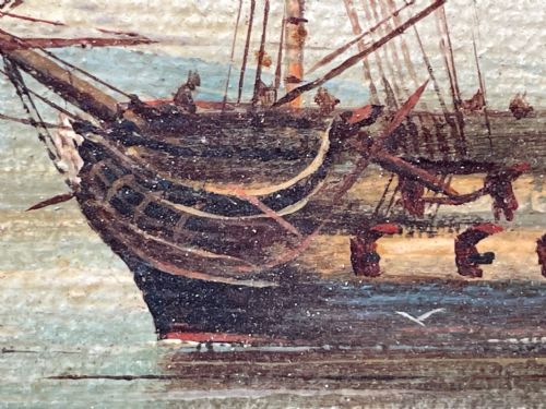 SEASCAPE OIL PAINTING FIRST RATE MAN O WAR SHIPS BY BRIAN COOLE - ADDITIONAL PHOTO 16