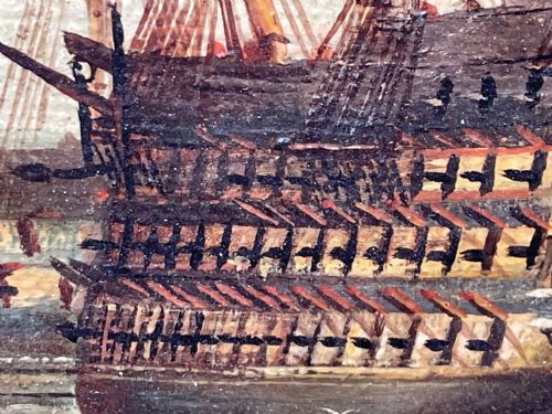 SEASCAPE OIL PAINTING FIRST RATE MAN O WAR SHIPS BY BRIAN COOLE - ADDITIONAL PHOTO 17