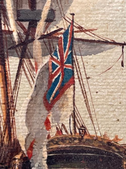 SEASCAPE OIL PAINTING FIRST RATE MAN O WAR SHIPS BY BRIAN COOLE - ADDITIONAL PHOTO 19