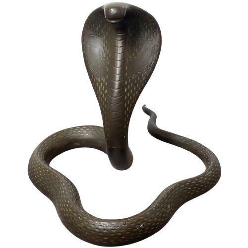 art deco early 20th century bronze snake cobra form sculpture - CATEGORY: ANTIQUE METAL - DATED 1930