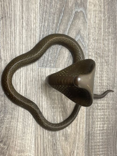 ART DECO EARLY 20TH CENTURY BRONZE SNAKE COBRA FORM SCULPTURE - ADDITIONAL PHOTO 2