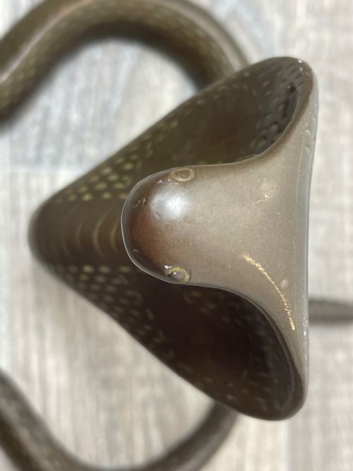 ART DECO EARLY 20TH CENTURY BRONZE SNAKE COBRA FORM SCULPTURE - ADDITIONAL PHOTO 7