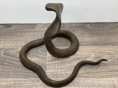 ART DECO EARLY 20TH CENTURY BRONZE SNAKE COBRA FORM SCULPTURE - ADDITIONAL PHOTO 9
