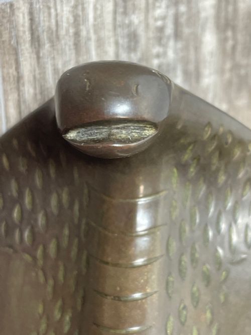 ART DECO EARLY 20TH CENTURY BRONZE SNAKE COBRA FORM SCULPTURE - ADDITIONAL PHOTO 13
