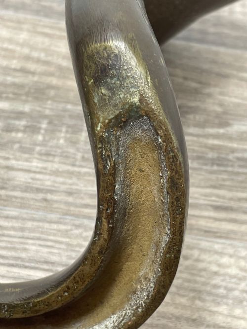 ART DECO EARLY 20TH CENTURY BRONZE SNAKE COBRA FORM SCULPTURE - ADDITIONAL PHOTO 16