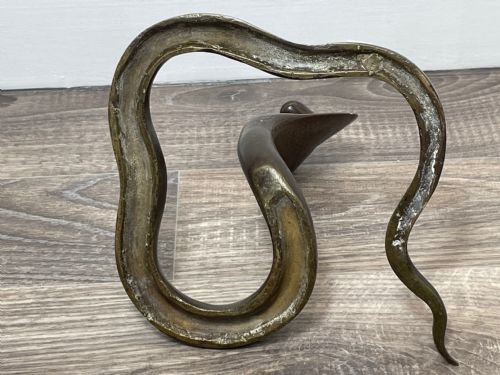 ART DECO EARLY 20TH CENTURY BRONZE SNAKE COBRA FORM SCULPTURE - ADDITIONAL PHOTO 19