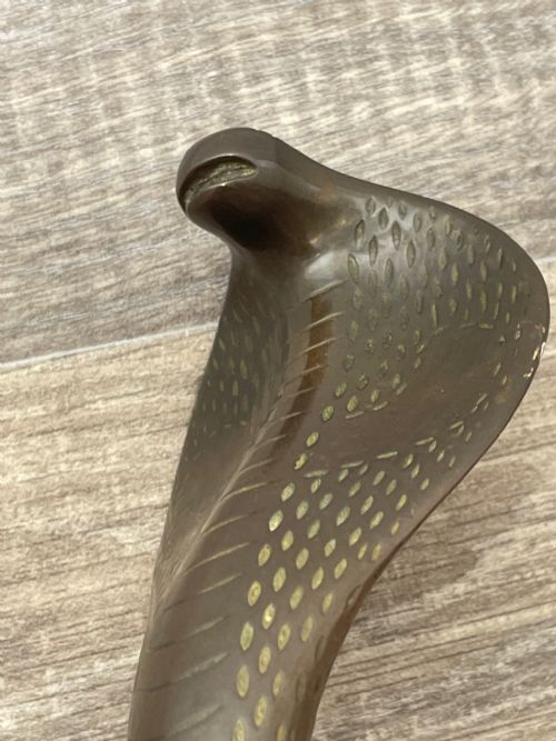 ART DECO EARLY 20TH CENTURY BRONZE SNAKE COBRA FORM SCULPTURE - ADDITIONAL PHOTO 22