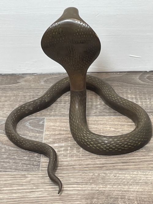 ART DECO EARLY 20TH CENTURY BRONZE SNAKE COBRA FORM SCULPTURE - ADDITIONAL PHOTO 26