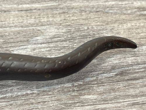 ART DECO EARLY 20TH CENTURY BRONZE SNAKE COBRA FORM SCULPTURE - ADDITIONAL PHOTO 28