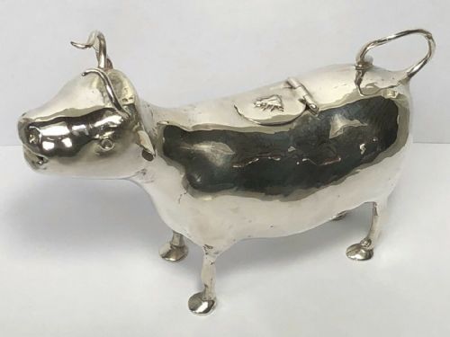 VICTORIAN STERLING SILVER COW CREAMER MAKER WILLIAM MOERING - ADDITIONAL PHOTO 2