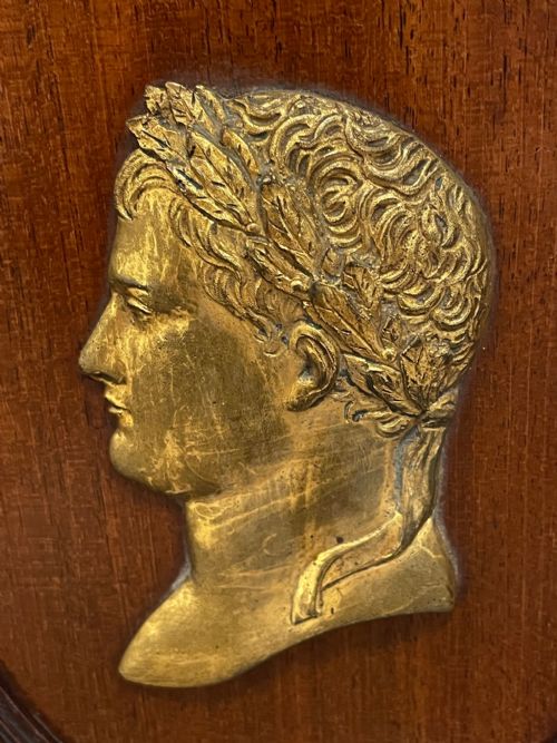 PAIR 19TH CENTURY GILDED BRONZE ALEXANDER NAPOLEON CAMEO PLAQUES - ADDITIONAL PHOTO 2