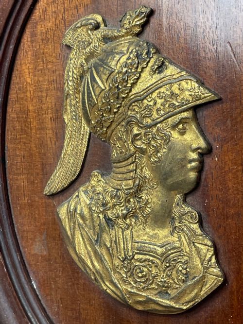 PAIR 19TH CENTURY GILDED BRONZE ALEXANDER NAPOLEON CAMEO PLAQUES - ADDITIONAL PHOTO 6