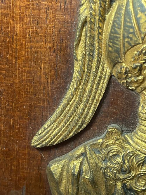 PAIR 19TH CENTURY GILDED BRONZE ALEXANDER NAPOLEON CAMEO PLAQUES - ADDITIONAL PHOTO 7