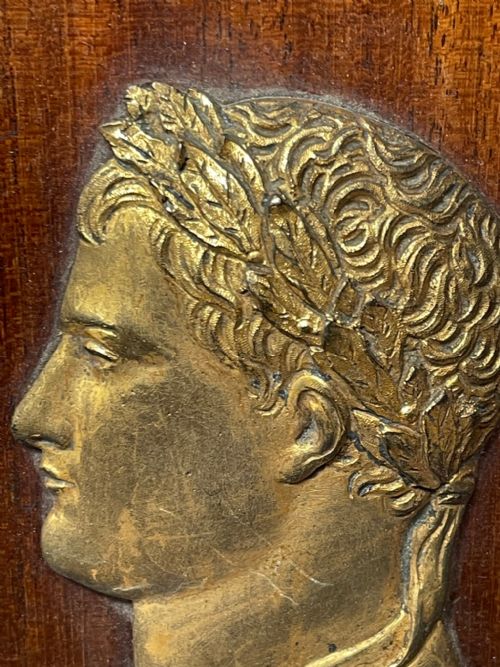 PAIR 19TH CENTURY GILDED BRONZE ALEXANDER NAPOLEON CAMEO PLAQUES - ADDITIONAL PHOTO 21