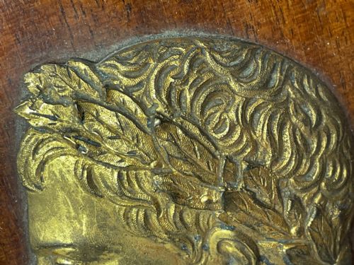 PAIR 19TH CENTURY GILDED BRONZE ALEXANDER NAPOLEON CAMEO PLAQUES - ADDITIONAL PHOTO 22