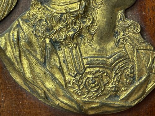 PAIR 19TH CENTURY GILDED BRONZE ALEXANDER NAPOLEON CAMEO PLAQUES - ADDITIONAL PHOTO 25