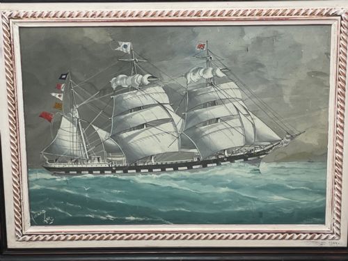 SEASCAPE WATERCOLOUR SHIP CHAMPION OF THE SEAS FROM BLACK BALL LINE - ADDITIONAL PHOTO 1