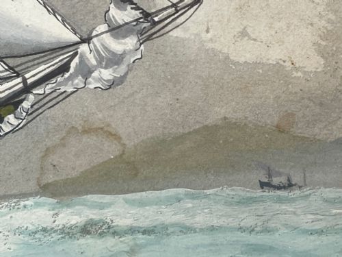 SEASCAPE WATERCOLOUR SHIP CHAMPION OF THE SEAS FROM BLACK BALL LINE - ADDITIONAL PHOTO 9