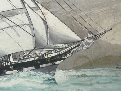 SEASCAPE WATERCOLOUR SHIP CHAMPION OF THE SEAS FROM BLACK BALL LINE - ADDITIONAL PHOTO 11