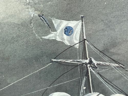 SEASCAPE WATERCOLOUR SHIP CHAMPION OF THE SEAS FROM BLACK BALL LINE - ADDITIONAL PHOTO 13