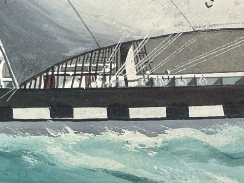 SEASCAPE WATERCOLOUR SHIP CHAMPION OF THE SEAS FROM BLACK BALL LINE - ADDITIONAL PHOTO 17