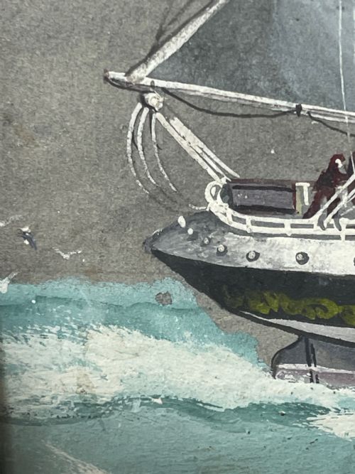 SEASCAPE WATERCOLOUR SHIP CHAMPION OF THE SEAS FROM BLACK BALL LINE - ADDITIONAL PHOTO 20