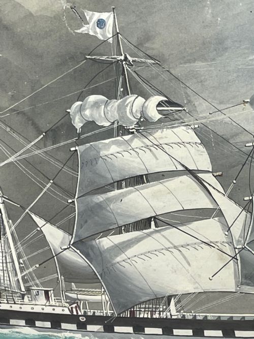SEASCAPE WATERCOLOUR SHIP CHAMPION OF THE SEAS FROM BLACK BALL LINE - ADDITIONAL PHOTO 22