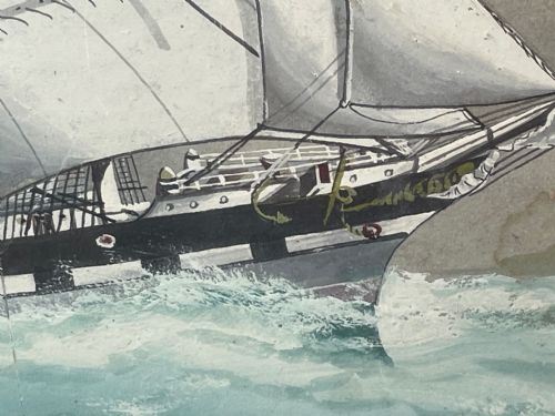 SEASCAPE WATERCOLOUR SHIP CHAMPION OF THE SEAS FROM BLACK BALL LINE - ADDITIONAL PHOTO 26