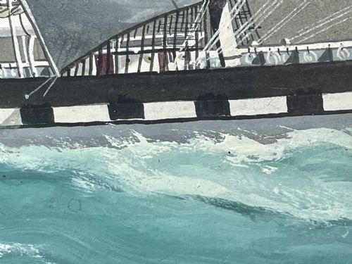 SEASCAPE WATERCOLOUR SHIP CHAMPION OF THE SEAS FROM BLACK BALL LINE - ADDITIONAL PHOTO 27