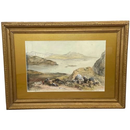 19th century watercolour loch kishorn by william leighton leitch - CATEGORY: ANTIQUE ART - DATED 19TH CENTURY
