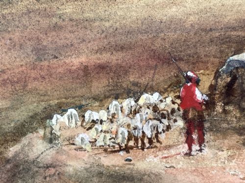 19TH CENTURY WATERCOLOUR LOCH KISHORN BY WILLIAM LEIGHTON LEITCH - ADDITIONAL PHOTO 4
