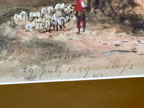 19TH CENTURY WATERCOLOUR LOCH KISHORN BY WILLIAM LEIGHTON LEITCH - ADDITIONAL PHOTO 6