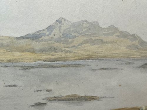 19TH CENTURY WATERCOLOUR LOCH KISHORN BY WILLIAM LEIGHTON LEITCH - ADDITIONAL PHOTO 11