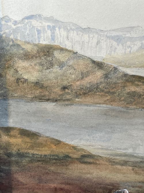 19TH CENTURY WATERCOLOUR LOCH KISHORN BY WILLIAM LEIGHTON LEITCH - ADDITIONAL PHOTO 16