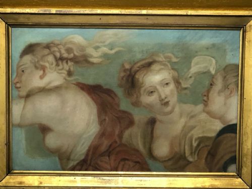 ITALIAN LATE 17TH CENTURY PAINTING THE THREE GRACES - ADDITIONAL PHOTO 1