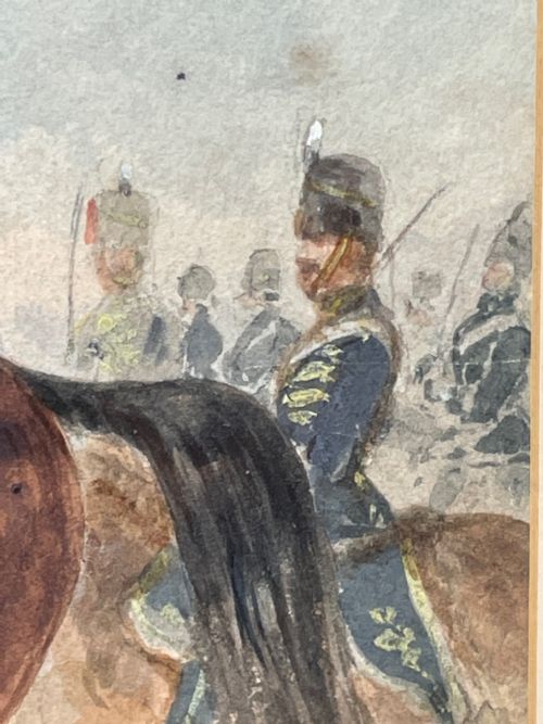 19TH CENTURY WATERCOLOUR PRINCE OF WALES OWN CAVALRY BY HENRY MARTENS - ADDITIONAL PHOTO 8