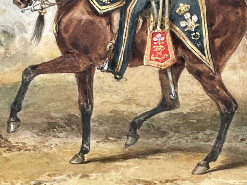 19TH CENTURY WATERCOLOUR PRINCE OF WALES OWN CAVALRY BY HENRY MARTENS - ADDITIONAL PHOTO 11