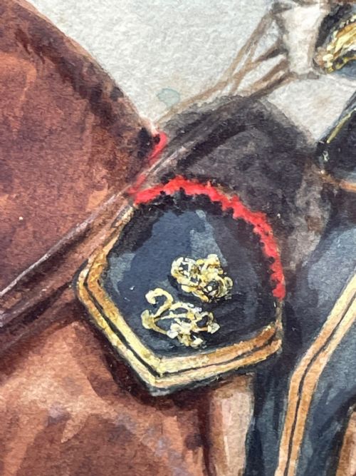 19TH CENTURY WATERCOLOUR PRINCE OF WALES OWN CAVALRY BY HENRY MARTENS - ADDITIONAL PHOTO 13