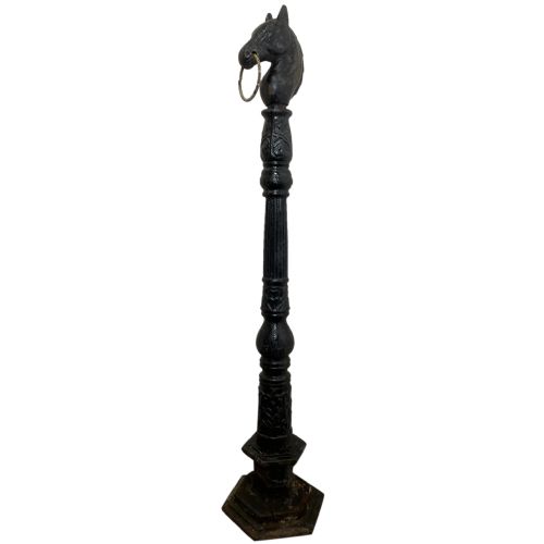 irish victorian cast iron stable yard horse tethering hitching post - CATEGORY: ANTIQUE METAL - DATED VICTORIAN