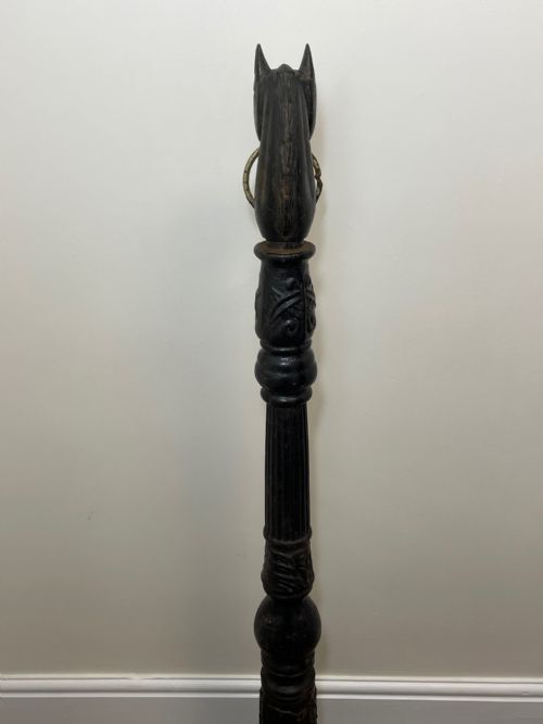 IRISH VICTORIAN CAST IRON STABLE YARD HORSE TETHERING HITCHING POST - ADDITIONAL PHOTO 18