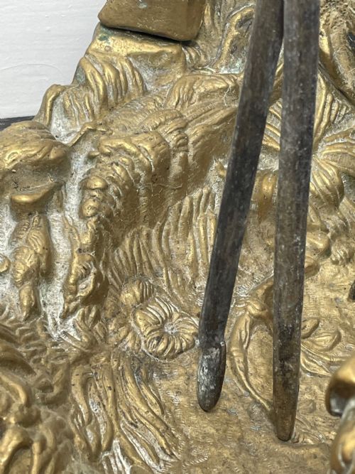 VICTORIAN BRASS SPORTING HUNTING DOG FIRE COMPANION SET - ADDITIONAL PHOTO 10