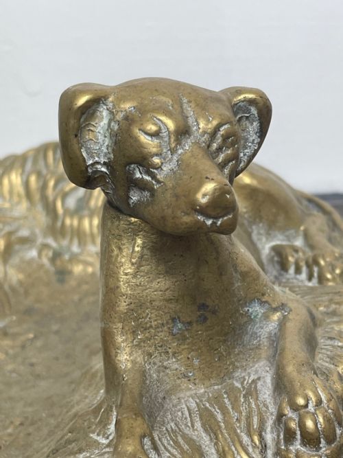 VICTORIAN BRASS SPORTING HUNTING DOG FIRE COMPANION SET - ADDITIONAL PHOTO 15