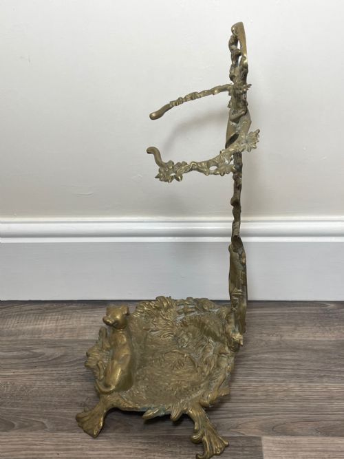 VICTORIAN BRASS SPORTING HUNTING DOG FIRE COMPANION SET - ADDITIONAL PHOTO 20