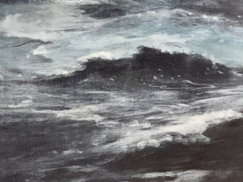 HUGE VICTORIAN SEASCAPE OIL PAINTING SINKING SHIP SIGNALLING RESCUERS BY HENRY E TOZER BORN 1864 - ADDITIONAL PHOTO 26