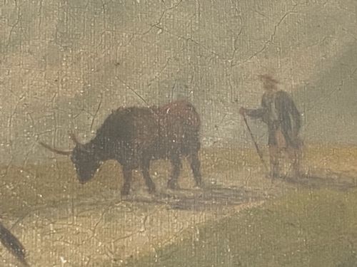 PAIR VICTORIAN OIL PAINTINGS SCOTTISH HIGHLANDS CATTLE BY A MACULLOUGH - ADDITIONAL PHOTO 11
