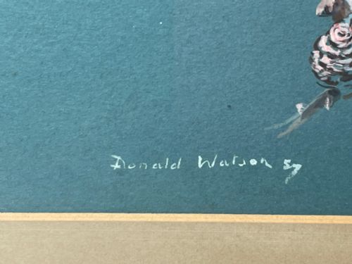 PAINTING JAYS PERCHED BIRD STUDY SIGNED DONALD WATSON 19182005 - ADDITIONAL PHOTO 9