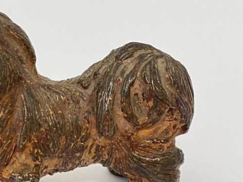 ANTIQUE AUSTRIAN COLD PAINTED BRONZE PEKINGESE DOG SCULPTURE - ADDITIONAL PHOTO 11