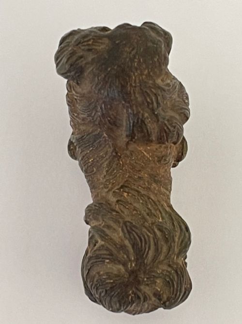 ANTIQUE AUSTRIAN COLD PAINTED BRONZE PEKINGESE DOG SCULPTURE - ADDITIONAL PHOTO 17