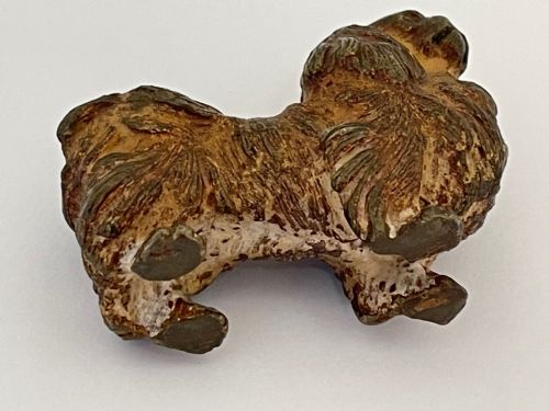 ANTIQUE AUSTRIAN COLD PAINTED BRONZE PEKINGESE DOG SCULPTURE - ADDITIONAL PHOTO 18