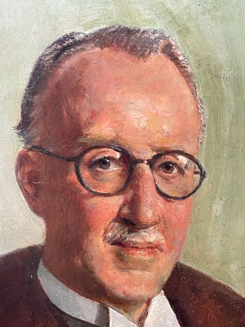 BRITISH PORTRAIT CIVIC MAYOR OIL PAINTING BY HARRY MAUDE JONAS - ADDITIONAL PHOTO 9